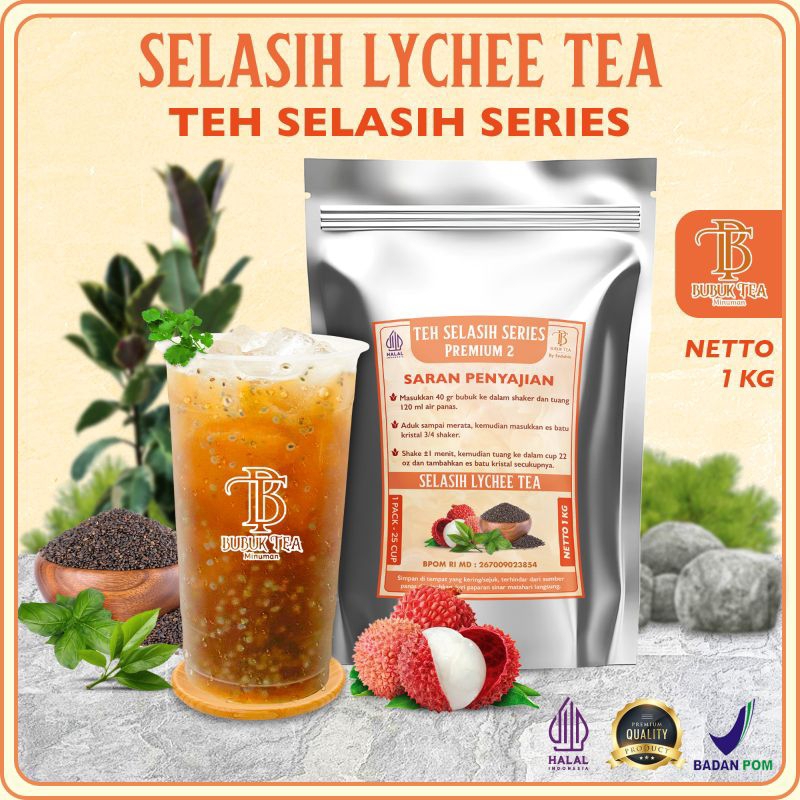 

BUBUK MINUMAN LYCHEE TEA TOPPING SELASIH - BUBUK TEH