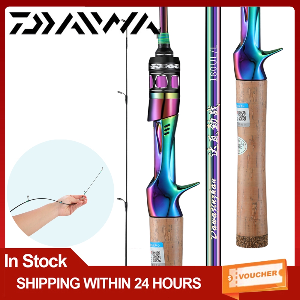 【COD】DAIWA Joran Casting Portabel Joran Pancing Joran Pancing Putar Umpan Karbon Joran Pancing Laut 