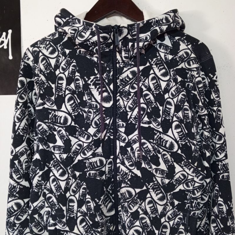 Zipper Hoodie Adidas Originals Vintage Shoe | Adidas AOP | Adidas Full Print