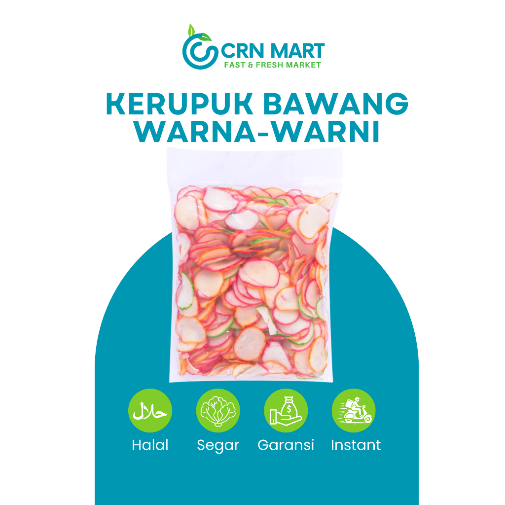 

CRN MART - Kerupuk Bawang Warna-warni/Kerupuk Mentah/Kerupuk Seblak Bulat Warna-warni
