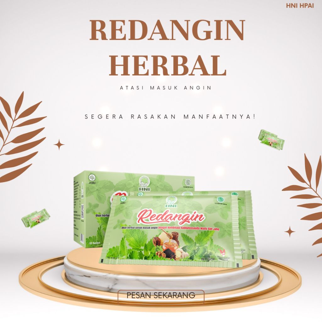

Redangin HNI HPAI • Isi 10 Sachet • Herbal Untuk Mencegah Masuk Angin
