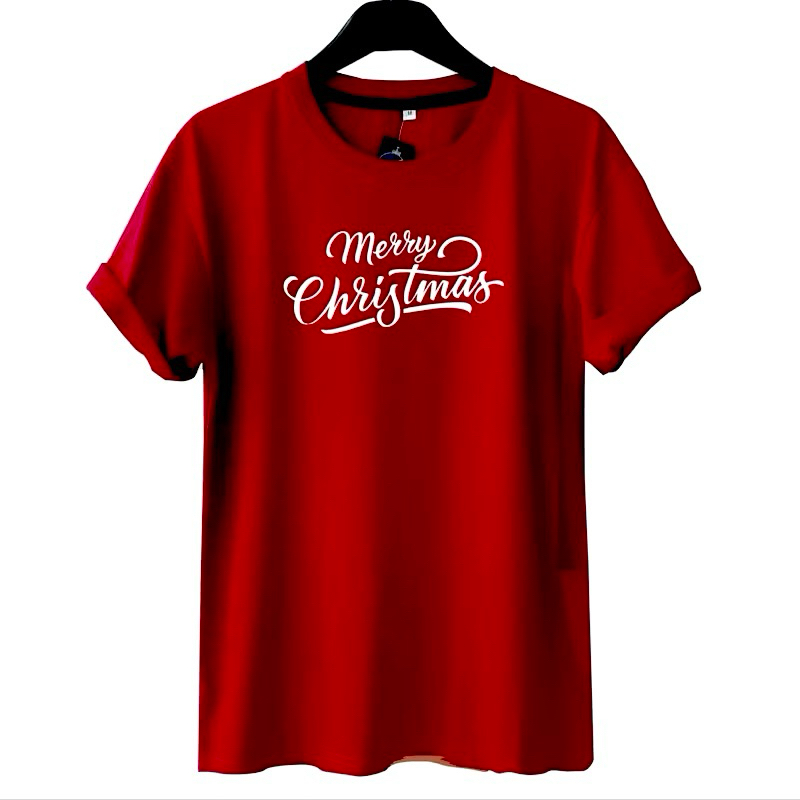 Kaos Natal Merry Christmas Unisex S-XXXXL Big Size Jumbo Obersize & Size Anak 2-10tahun Baju Couple 
