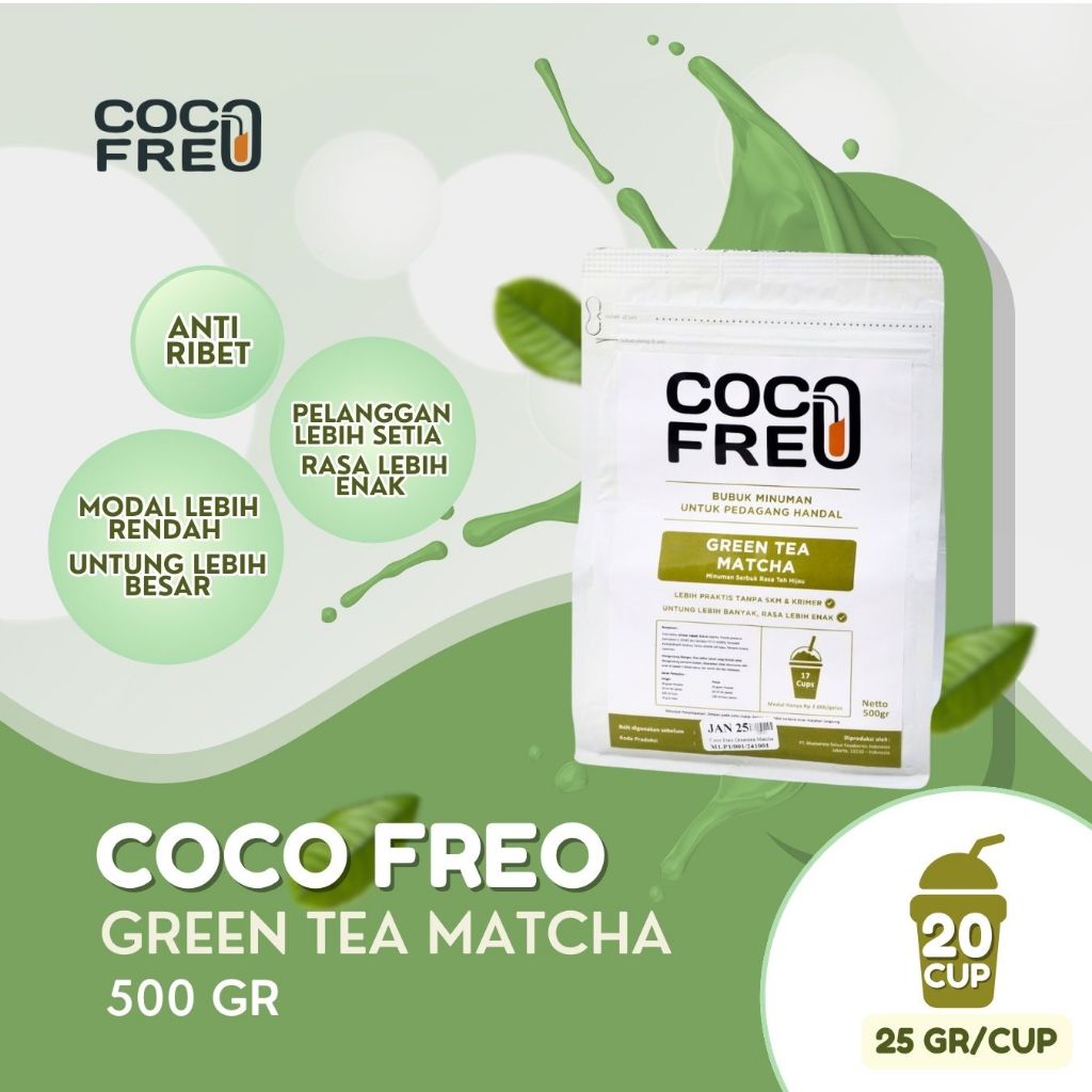 

Bubuk Minuman Green Tea Matcha Powder - Cocofreo