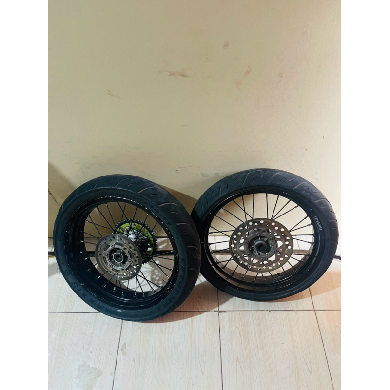 welset supermoto ring expedition klx150 ban maxxis