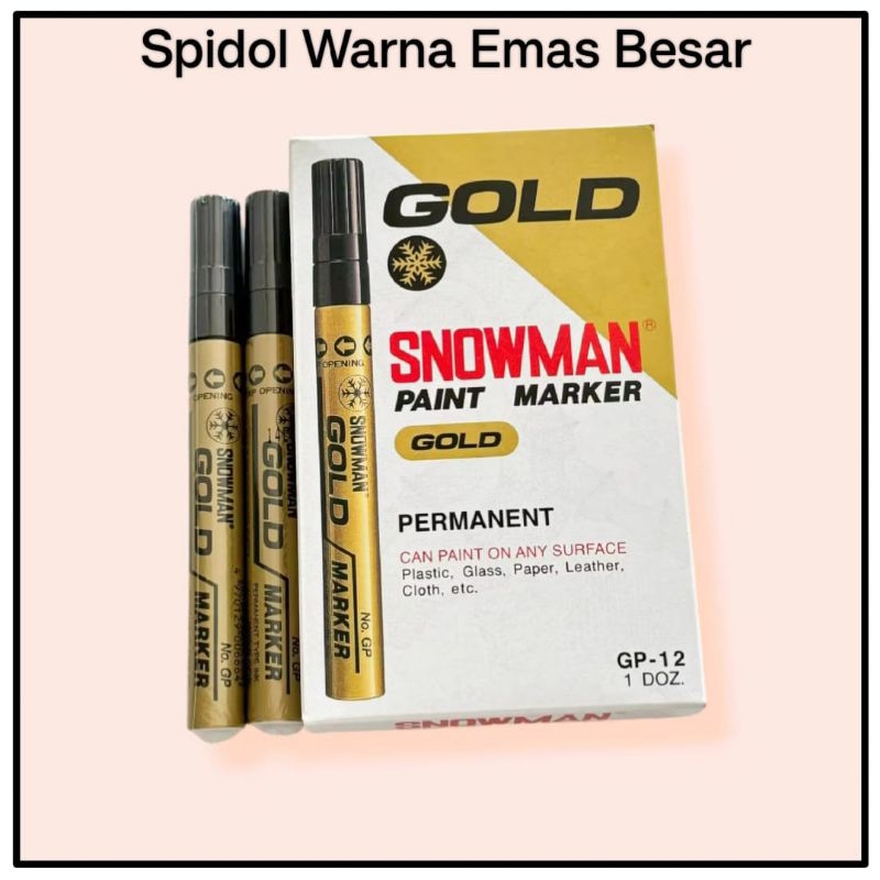 

1 Pcs Spidol Snowman Warna Emas