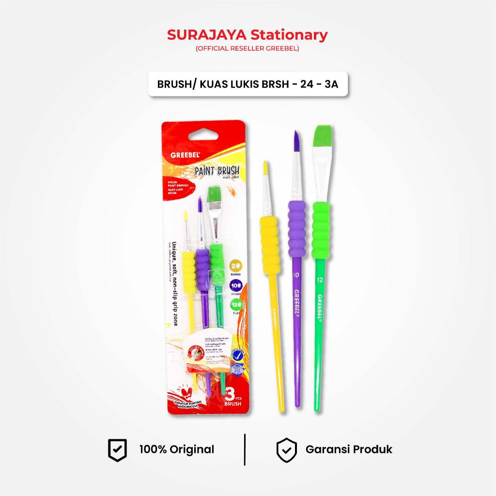 

GREEBEL Kuas Lukis Brush Paint Set / Kuas Lukis (24-3A)