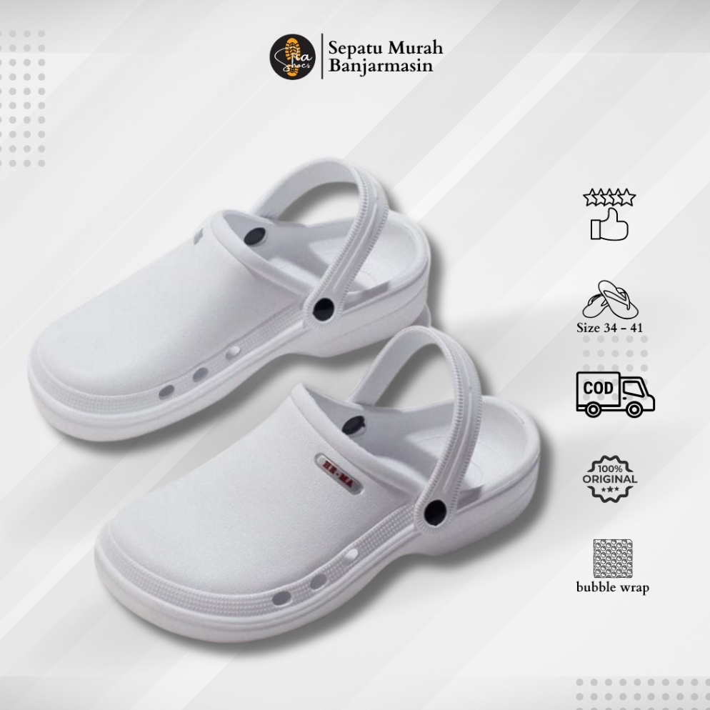 SANDAL MEDIS PUTIH I SANDAL MEDIS PERAWAT  DOKTER I Sandal Medis tertutup l Sandal Pria  Wanita