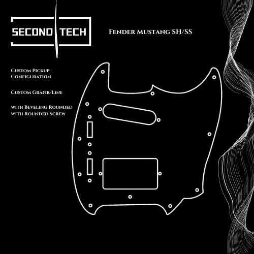 pickguard fender mustang custom 3Ply Akrilik Mirror