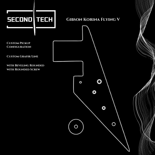 pickguard Gibson Korina Flying V 3ply custom akrilik mirror