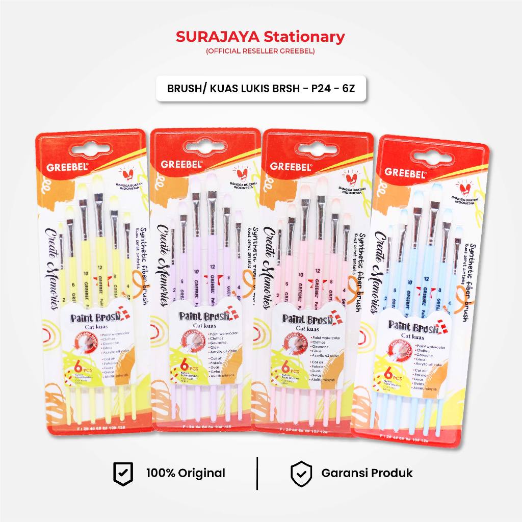 

GREEBEL Kuas Lukis Brush Paint Set / Kuas Lukis (P246Z)