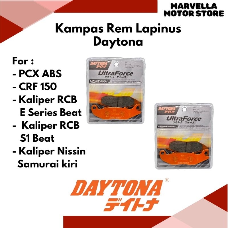 Kampas Rem Daytona Depan PCX 150 ABS / ADV 150 ABS / PCX 160 ABS / ADV 160