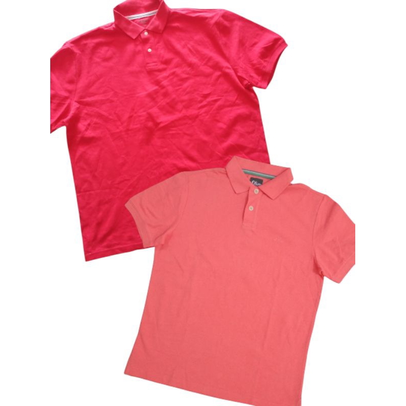 KAOS KERAH S.OLIVER Merah & Peach