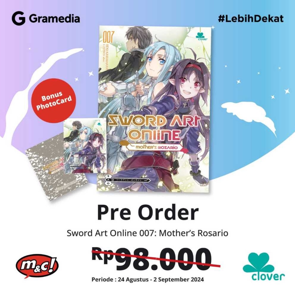 KODE C96L PROMO BUY 1 GET 1 FREE Novel  Komik Sword Art Online 1 2 3 4 5  7