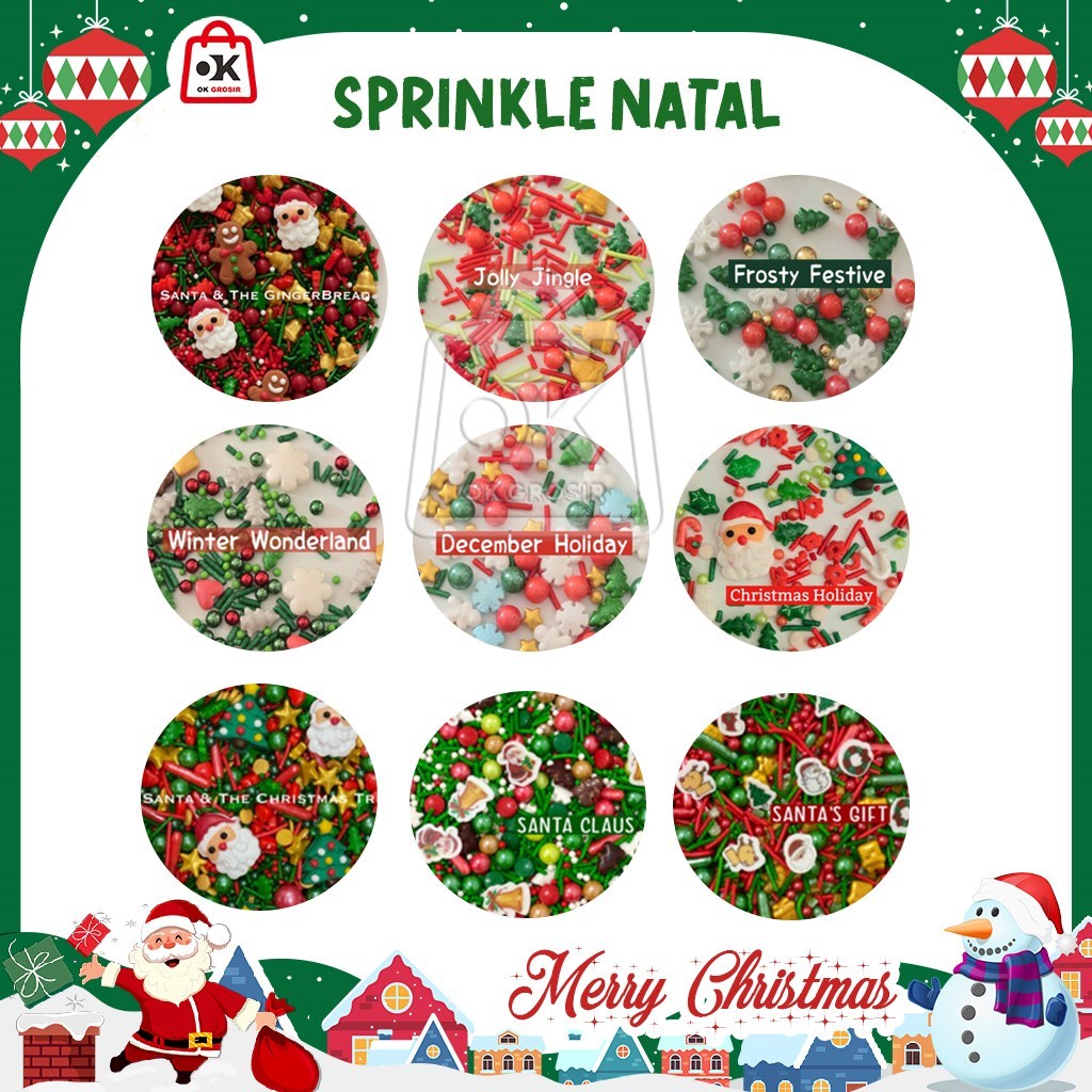 

Sprinkle Natal / Sprinkle Edible Merry Christmas (Kecil 20gr)