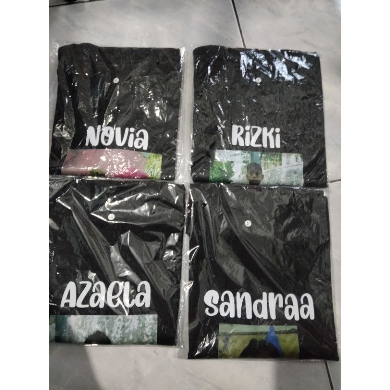 Kaos Foto dan Nama