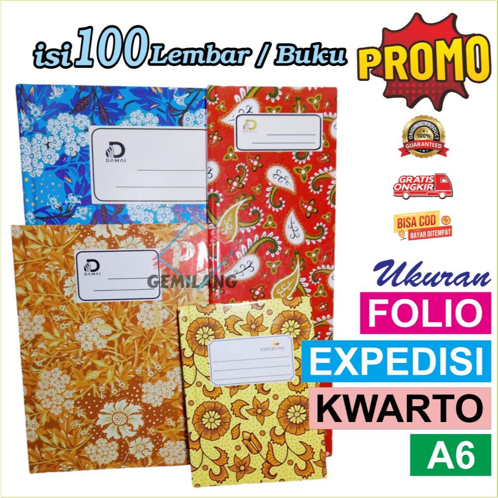 

BUKU HARD COVER / BUKU CATATAN / BUKU LAPORAN KWARTO, QUARTO, FOLIO, EXPEDISI, A6 HARGA 1 PCS