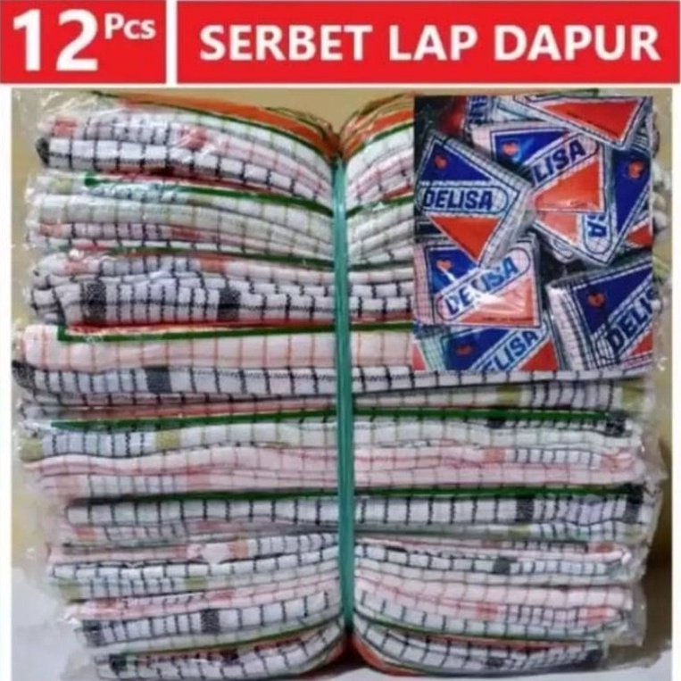 Ekstra benefit 1 LUSIN SERBET KAIN LAP PIRING MURAH LAP TANGAN ISI 1 LUSIN12PCS SATU LUSIN SERBET WA