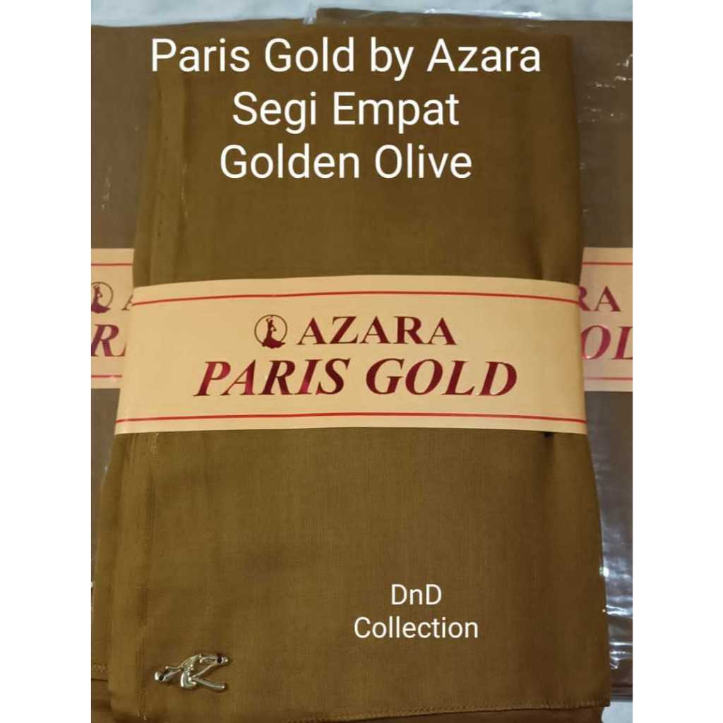 Hijab Paris Gold By Azara/Kerudung Segi Empat/Kerudung Paris/Azara/Kerudung Polos