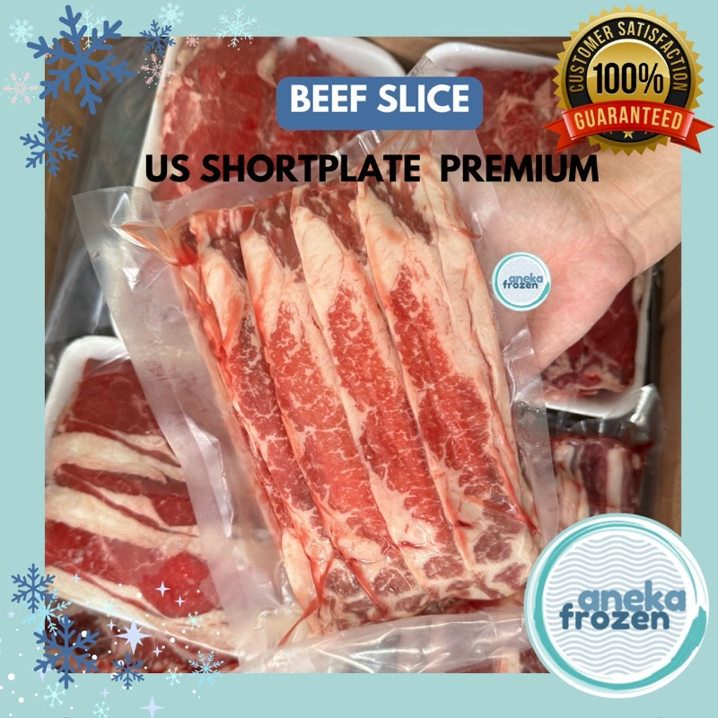 

[500gram] shortplate US premium slice daging sapi beef slice aneka frozen malang