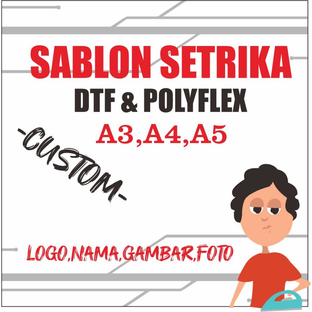 Stiker Sablon Setrika DTF Satuan Murah