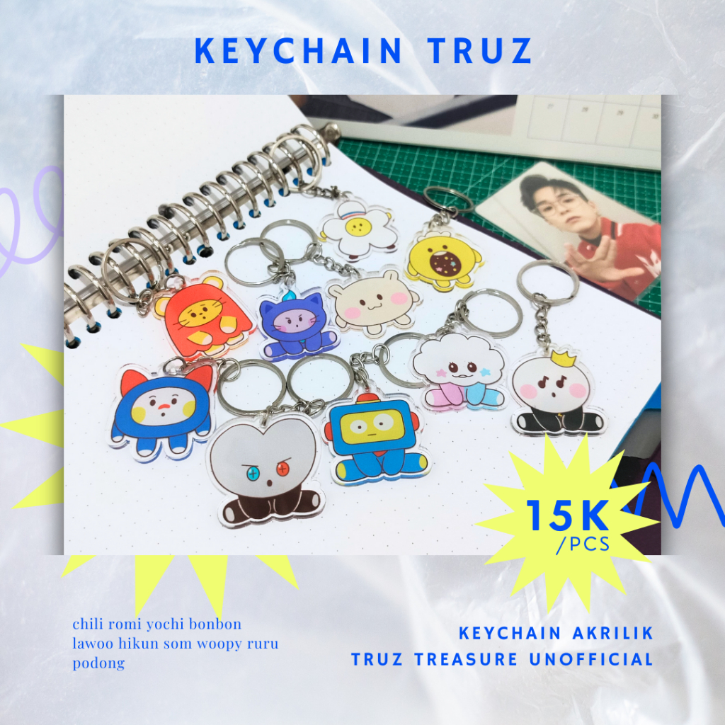 TREASURE TRUZ FANMADE KEYCHAIN AKRILIK UNOFFICIAL