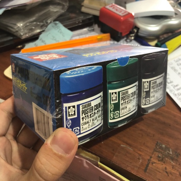 

KODE X58T Cat poster sakura 3 ml set isi 6 warna dasar