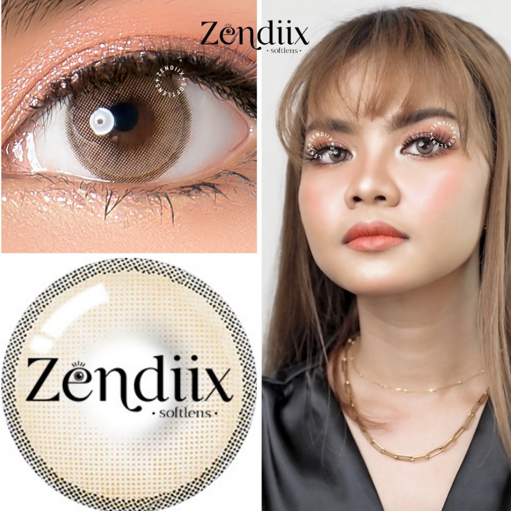 KODE A57B Softlens NEW MORE DUBAI Warna OCRE BROWN 145mm Normal Minus