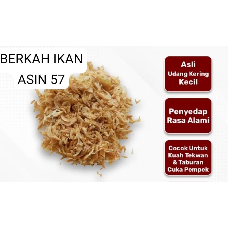

GROSIR TERLARIS 250g UDANG REBON KERING TAWAR KAS DEMAK