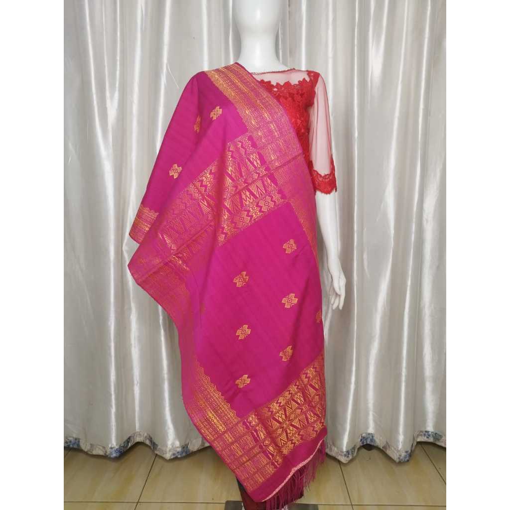 UIS NIPES WARNA DASAR PINK FUSIA MOTIF BUNGA TABUR