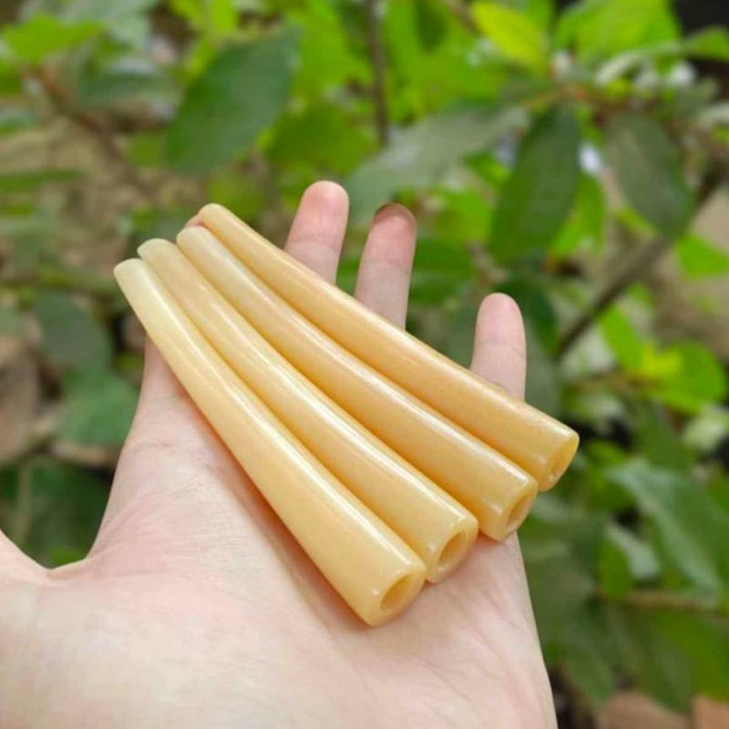 ONCE PIPA TULANG SAPI ASLI MODEL BULAT PANJANG 9 10cm