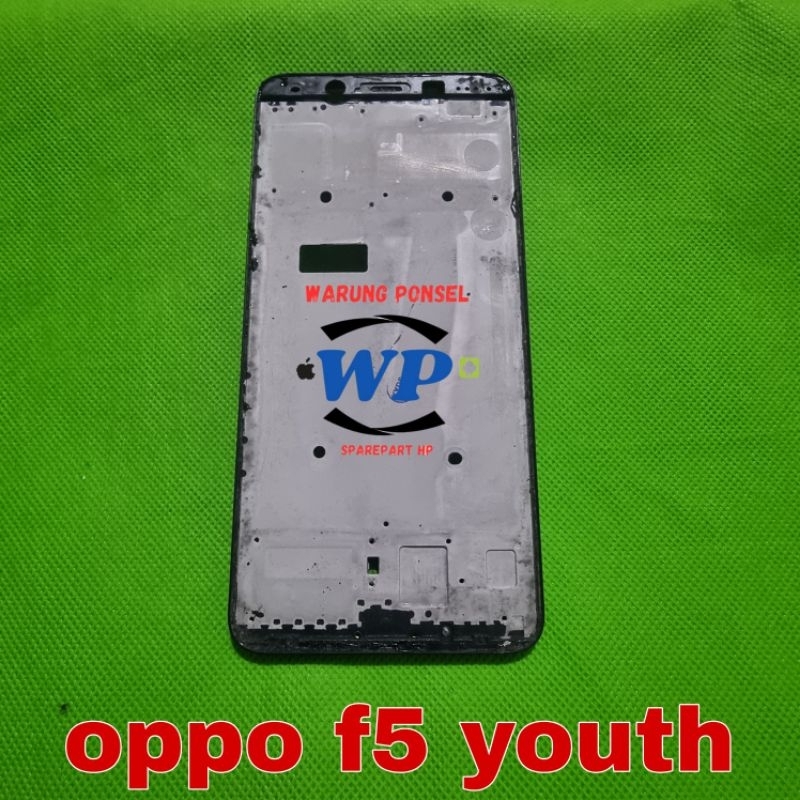 FRAME LCD DUDUKAN LCD BEZZEL OPPO F5 YOUTH ORI COPOTAN NORMAL HITAM