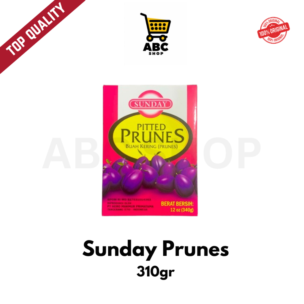 

Sunday Pitted Prunes / buah kering prunes 310gr