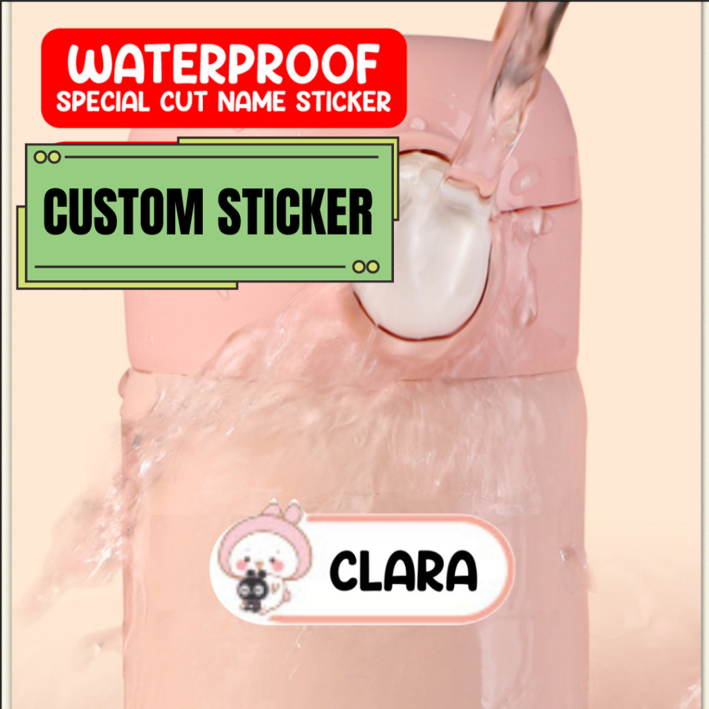 

STICKER SPECIAL CUT/STIKER NAMA/STIKER BUKU/STIKER PENSIL/STIKER KERTAS/PENANDA BARANG/STIKER ANTI AIR