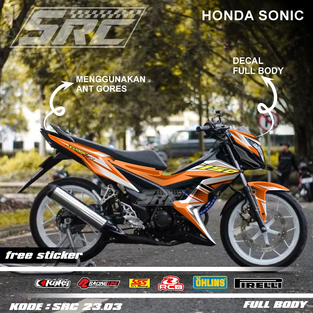 COD Decal Sticker Full Body Honda Sonic 150r  Sticker Decal Full Body Honda Sonic 150r Road Race Rac