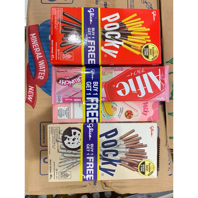 

POCKY beli 1 gratis coklat harga per 3pcs