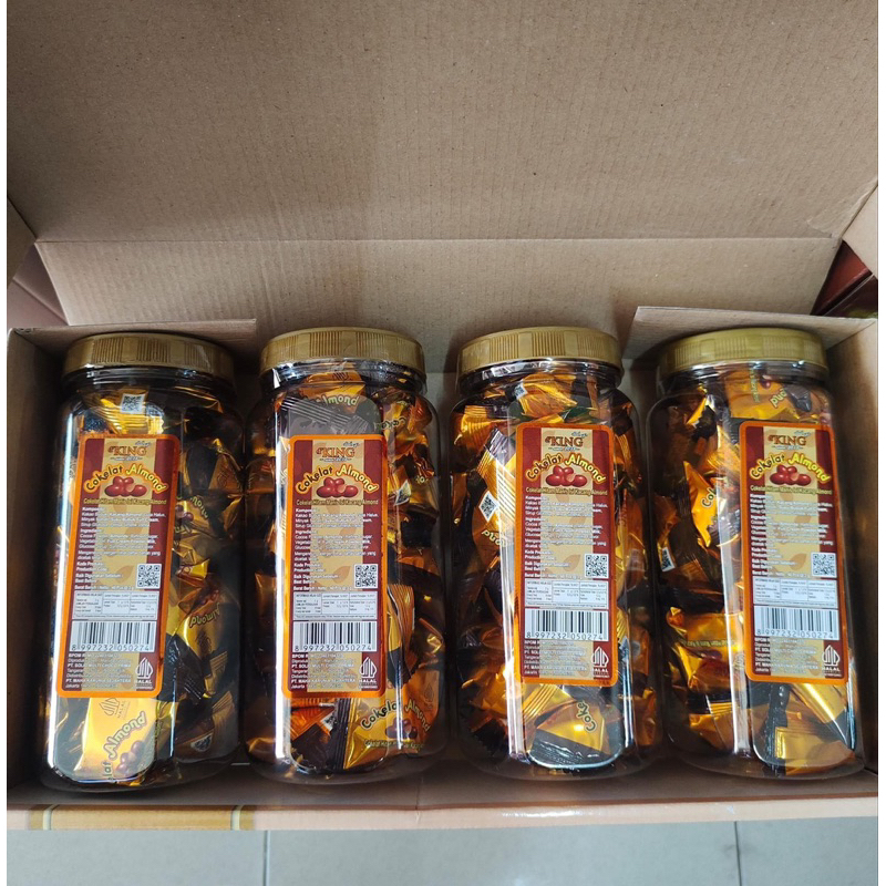 

Coklat Almond Musdalifah D’king 1 Dus ( Isi 4 Toples )