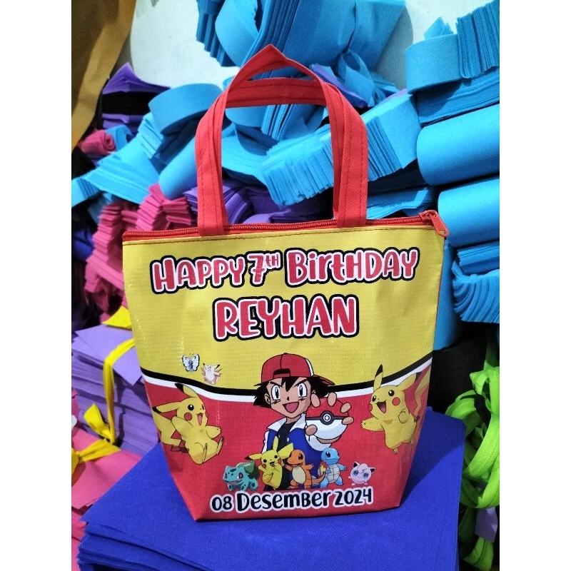 

Tas ultah Pokemon / Goodie bag / Souvenir Ulang Tahun Tas Ultah Custom