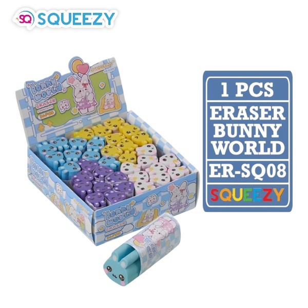 

Squeezy Penghapus Stip Eraser ER SQ-08T Bunny World | @1Pcs