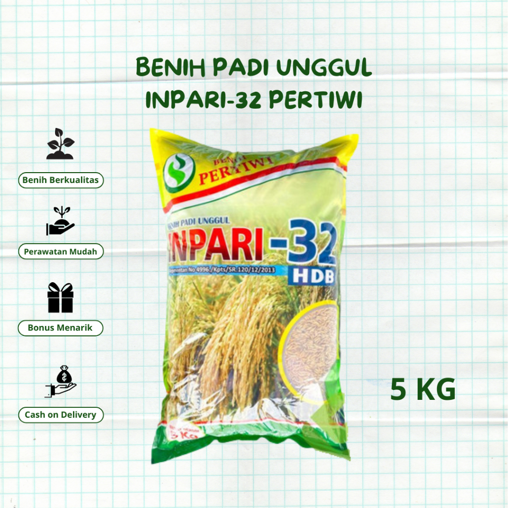 Benih Pertiwi - Benih Padi Inpari 32 (5 Kg)