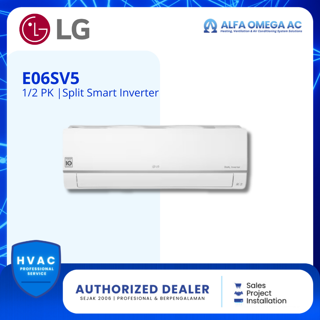 AC LG SPLIT SMART INVERTER 1/2 PK E06SV5 | AC LG SPLIT  1/2 PK SMART INVERTER E06SV5 | AC LG 1/2 PK 