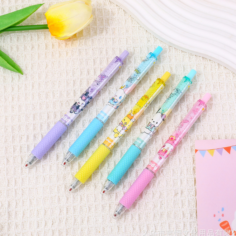 

1 Pcs Pena Tinta Hitam Motif Labubu Capybara Pony Sanrio Best Seller AT42