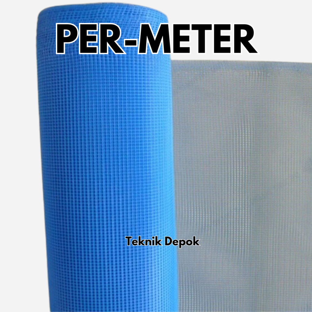 Permeter Kawat Nyamuk Nylon Biru Insect Net jaring Jendela Kain Strimin Kasa Anti Serangga Ventilasi