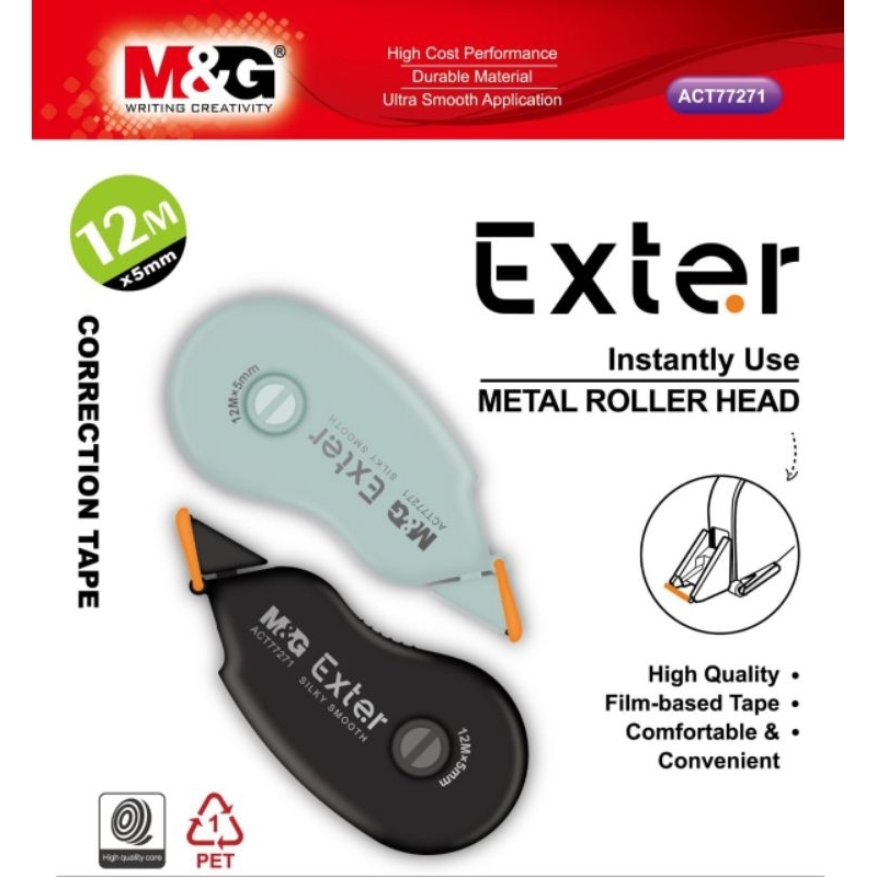 

CORRECTION TAPE ACT77271 M&G 12MX5MM / PITA KOREKSI EXTER M&G / PITA KOREKSI METAL HEAD