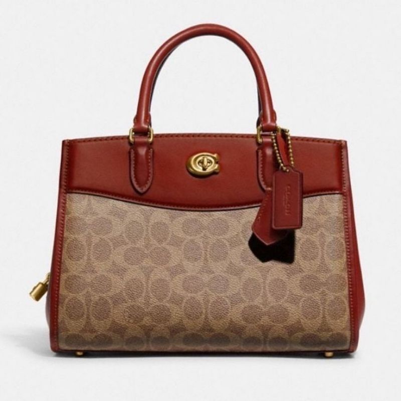 Coach Brooke Carryall Tan Rust [CHECK DESCRIPTION] Coach Tan Rust Coach Handbag Coach Slingbag Coach