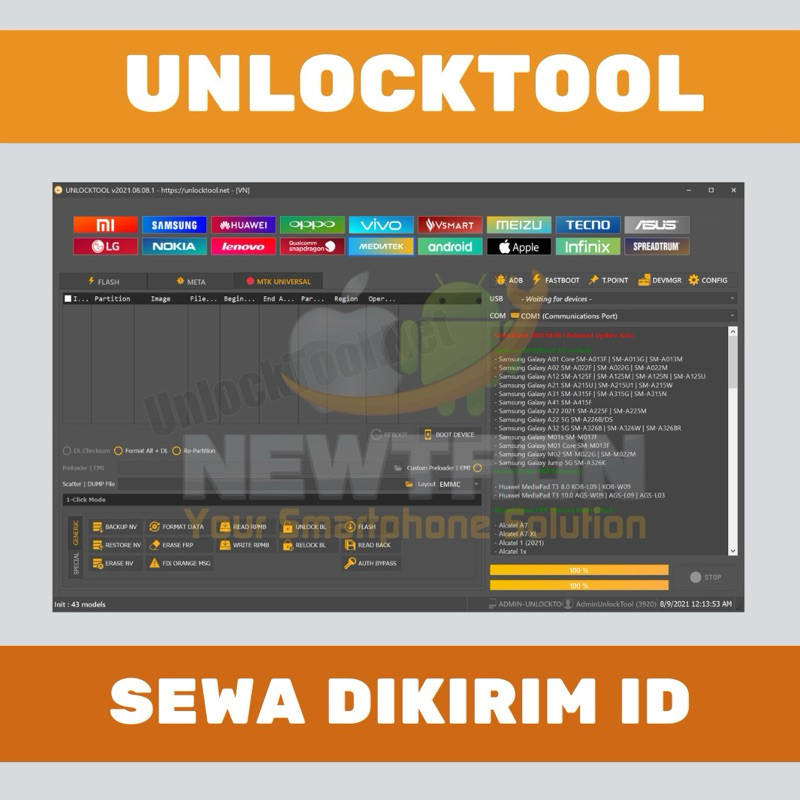 UNLOCKTOOL | UNLOCKTOOL DIKIRIM ID