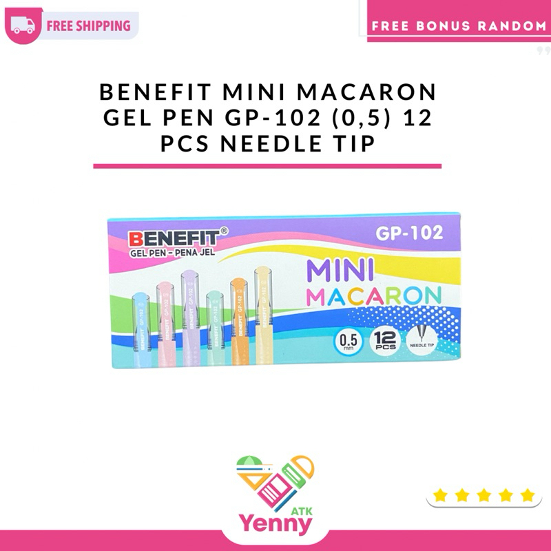 

Pulpen Gel Benefit Mini Macaron Gp-102 | Pulpen Benefit Hitam (0,5) | Pulpen Benefit 1 Pack