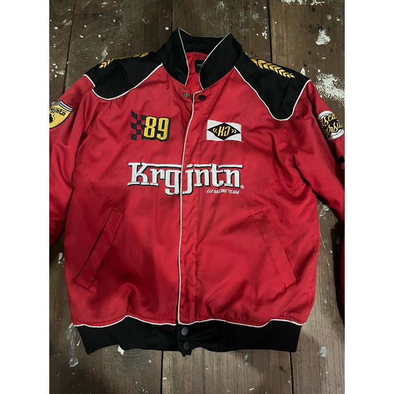 jaket varsity karung jantan merah