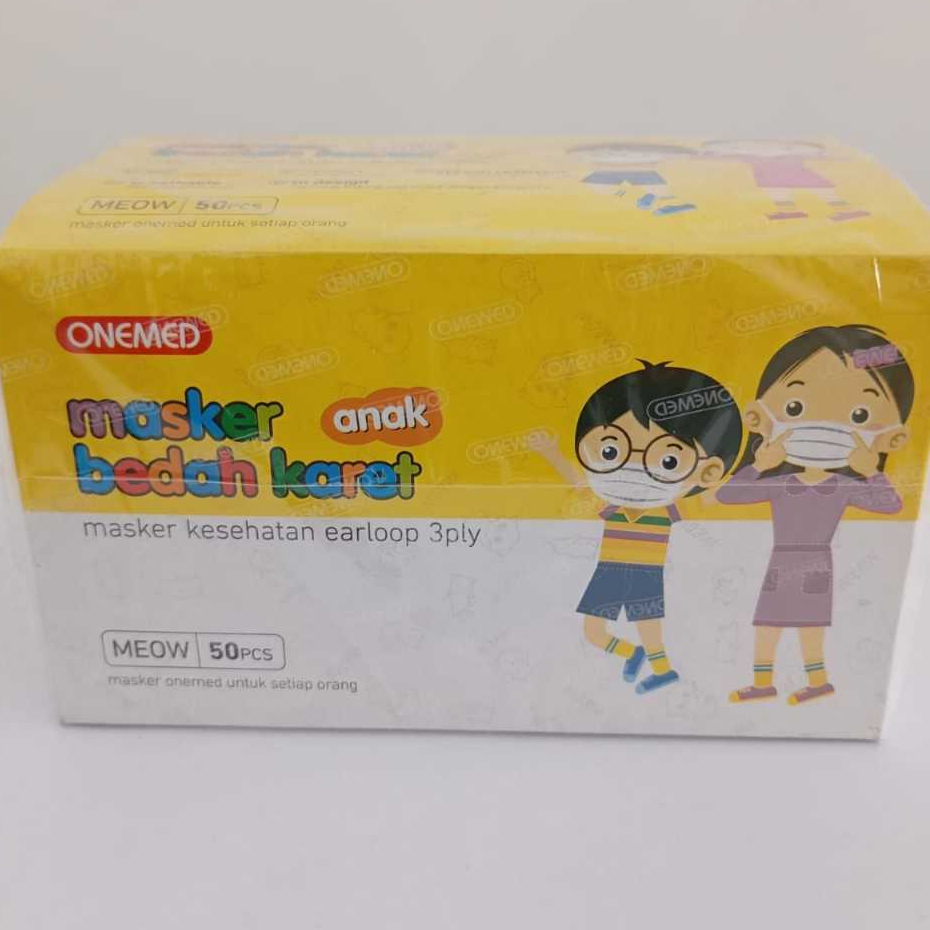 MASKER BEDAH KARET ANAK ONEMED ISI 50 PCS