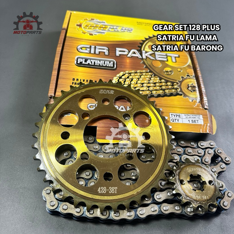 GEAR GIR SET GEAR GIR PAKET SATRIA FU 150 LAMA BARONG 14 38T 428H HEAVY DUTY