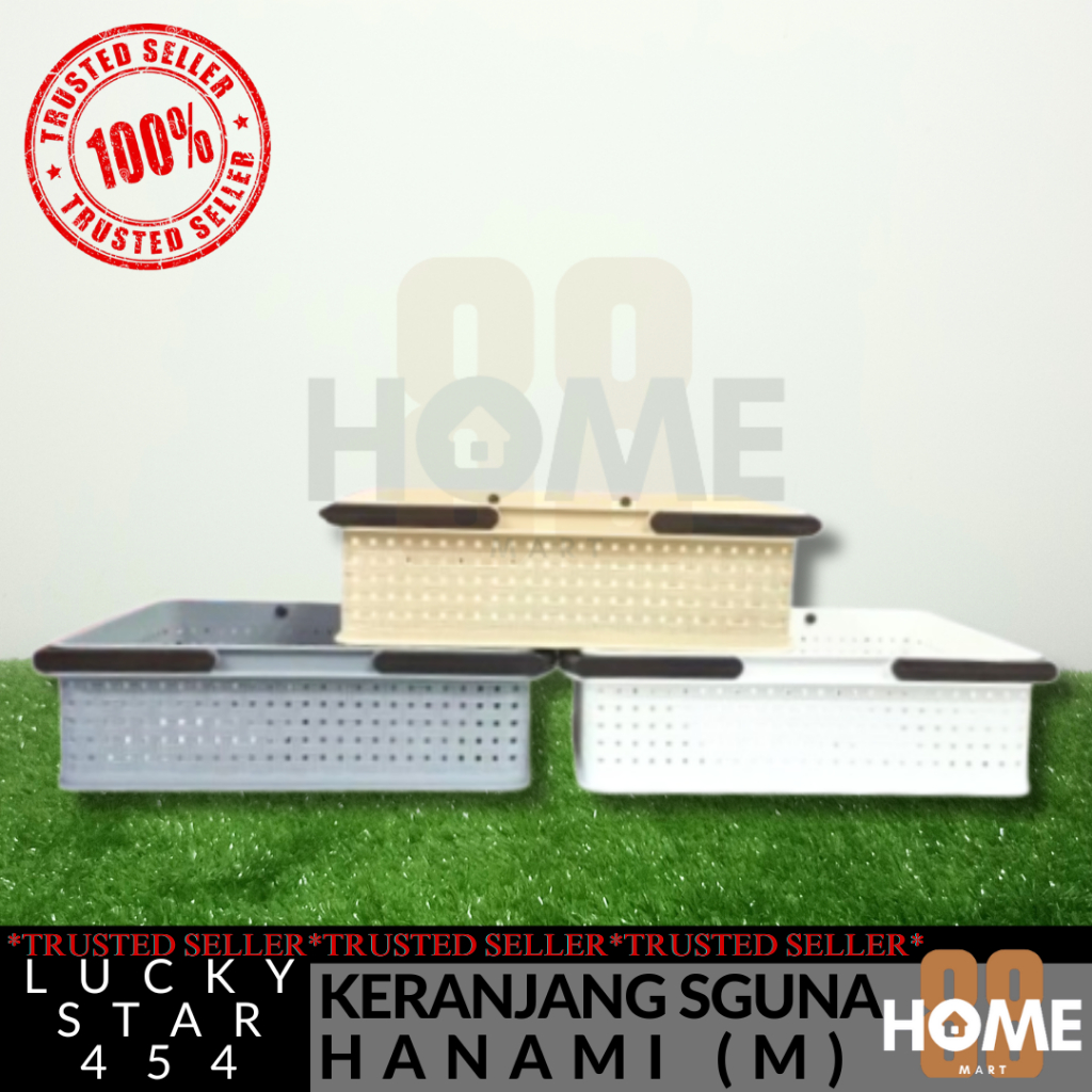LUCKY STAR 454 KERANJANG HANAMI (M) -  KERANJANG PLASTIK SEGI SABUN  / KERANJANG SABUN SERBAGUNA